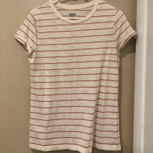 Pink and Blue Striped T-shirt